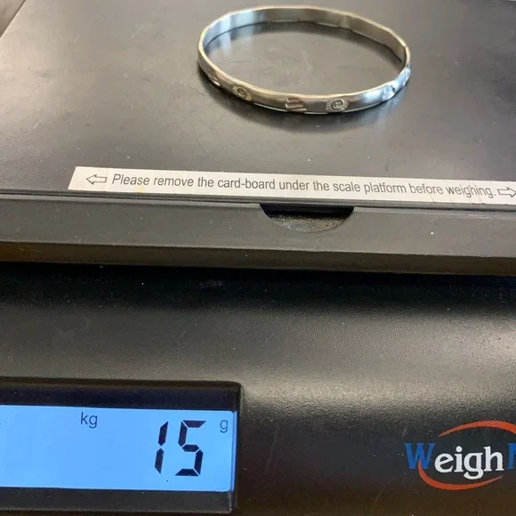 Vintage Sterling Silver Bangle Bracelet - Picture 5 of 5